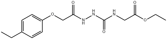 ETHYL 2-((N-(2-(4-ETHYLPHENOXY)ACETYLAMINO)CARBAMOYL)AMINO)ACETATE Struktur