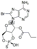 8-BROMO-2'-MONOBUTYRYLADENOSINE-3'-5'-CYCLIC MONOPHOSPHOROTHIOATE, RP-ISOMER Struktur