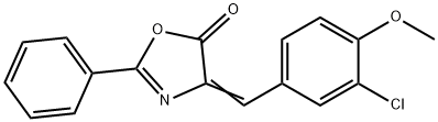 4-[(3-CHLORO-4-METHOXYPHENYL)METHYLENE]-2-PHENYL-1,3-OXAZOL-5(4H)-ONE Struktur