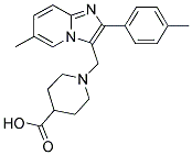 1-(6-METHYL-2-P-TOLYL-IMIDAZO[1,2-A]PYRIDIN-3-YLMETHYL)-PIPERIDINE-4-CARBOXYLIC ACID Struktur