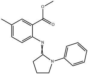 METHYL 5-METHYL-2-[(1-PHENYLPYRROLIDENE)AMINO]BENZOATE Struktur