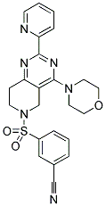 3-(4-MORPHOLIN-4-YL-2-PYRIDIN-2-YL-7,8-DIHYDRO-5H-PYRIDO[4,3-D]PYRIMIDINE-6-SULFONYL)-BENZONITRILE Struktur