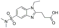 3-[5-[(DIMETHYLAMINO)SULFONYL]-1-ETHYL-1H-BENZIMIDAZOL-2-YL]PROPANOIC ACID Struktur