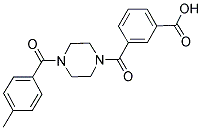 3-([4-(4-METHYLBENZOYL)PIPERAZIN-1-YL]CARBONYL)BENZOIC ACID Struktur