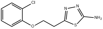 5-[2-(2-CHLORO-PHENOXY)-ETHYL]-[1,3,4]THIADIAZOL-2-YLAMINE Struktur