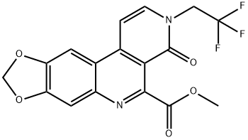 METHYL 4-OXO-3-(2,2,2-TRIFLUOROETHYL)-3,4-DIHYDRO[1,3]BENZODIOXOLO[5,6-C][2,7]NAPHTHYRIDINE-5-CARBOXYLATE Struktur