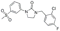 1-(2-CHLORO-4-FLUOROBENZYL)-3-[3-(METHYLSULFONYL)PHENYL]IMIDAZOLIDIN-2-ONE Struktur