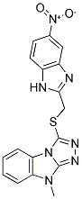 9-METHYL-3-([(5-NITRO-1H-BENZIMIDAZOL-2-YL)METHYL]THIO)-9H-[1,2,4]TRIAZOLO[4,3-A]BENZIMIDAZOLE Struktur