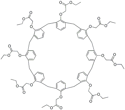 49,50,51,52,53,54,55,56-OCTAKIS[(ETHOXYCARBONYL)-METHOXY]CALIX[8]ARENE Struktur