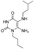 6-AMINO-1-BUTYL-5-(3-METHYL-BUTYLAMINO)-1H-PYRIMIDINE-2,4-DIONE Struktur