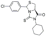 (7AR)-3-(4-CHLOROPHENYL)-6-CYCLOHEXYL-5-THIOXOTETRAHYDRO-7H-IMIDAZO[1,5-C][1,3]THIAZOL-7-ONE Struktur