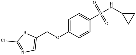 4-[(2-CHLORO-1,3-THIAZOL-5-YL)METHOXY]-N-CYCLOPROPYLBENZENESULFONAMIDE Struktur