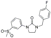 1-(4-FLUOROBENZYL)-3-[3-(METHYLSULFONYL)PHENYL]IMIDAZOLIDIN-2-ONE Struktur