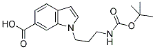 1-[3-[(TERT-BUTOXYCARBONYL)AMINO]PROPYL]-1H-INDOLE-6-CARBOXYLIC ACID Struktur