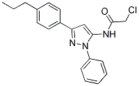 2-CHLORO-N-[2-PHENYL-5-(4-PROPYL-PHENYL)-2H-PYRAZOL-3-YL]-ACETAMIDE Struktur