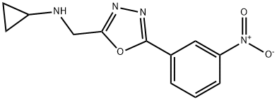 N-[[5-(3-NITROPHENYL)-1,3,4-OXADIAZOL-2-YL]METHYL]CYCLOPROPANAMINE Struktur