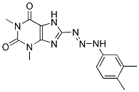 8-[(1E)-3-(3,4-DIMETHYLPHENYL)TRIAZ-1-ENYL]-1,3-DIMETHYL-3,7-DIHYDRO-1H-PURINE-2,6-DIONE Struktur