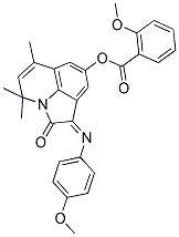 (Z)-1-(4-METHOXYPHENYLIMINO)-4,4,6-TRIMETHYL-2-OXO-2,4-DIHYDRO-1H-PYRROLO[3,2,1-IJ]QUINOLIN-8-YL 2-METHOXYBENZOATE Struktur