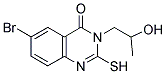 6-BROMO-3-(2-HYDROXYPROPYL)-2-MERCAPTOQUINAZOLIN-4(3H)-ONE Struktur