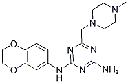 N-2,3-DIHYDRO-1,4-BENZODIOXIN-6-YL-6-[(4-METHYLPIPERAZIN-1-YL)METHYL]-1,3,5-TRIAZINE-2,4-DIAMINE Struktur