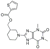 [1-(1,3-DIMETHYL-2,6-DIOXO-2,3,6,7-TETRAHYDRO-1H-PURIN-8-YL)PIPERIDIN-3-YL]METHYL THIOPHENE-2-CARBOXYLATE Struktur