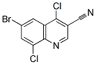 6-BROMO-4,8-DICHLORO-QUINOLINE-3-CARBONITRILE Struktur