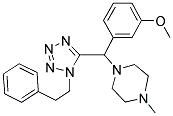 1-((3-METHOXYPHENYL)(1-PHENETHYL-1H-TETRAZOL-5-YL)METHYL)-4-METHYLPIPERAZINE Struktur