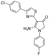 5-AMINO-4-[4-(4-CHLORO-PHENYL)-THIAZOL-2-YL]-1-(4-FLUORO-PHENYL)-1,2-DIHYDRO-PYRROL-3-ONE Struktur