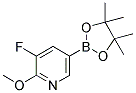 2-METHOXYL-3-FLUORO-5-(4,4,5,5-TETRAMETHYL-[1,3,2]DIOXABOROLAN-2-YL)PYRIDINE Struktur