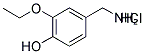 3-ETHOXY-4-HYDROXYBENZYLAMINE HYDROCHLORIDE Struktur