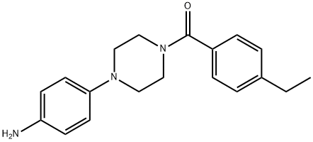 4-[4-(4-ETHYLBENZOYL)PIPERAZIN-1-YL]ANILINE Struktur