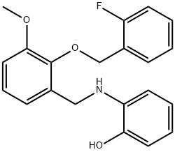 2-((2-[(2-FLUOROBENZYL)OXY]-3-METHOXYBENZYL)AMINO)PHENOL Struktur