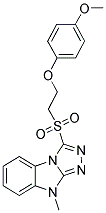 3-[2-(4-METHOXY-PHENOXY)-ETHANESULFONYL]-9-METHYL-9H-BENZO[4,5]IMIDAZO[2,1-C][1,2,4]TRIAZOLE Struktur