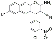 2-AMINO-7-BROMO-4-(4-CHLORO-3-NITROPHENYL)-4H-BENZO[G]CHROMENE-3-CARBONITRILE Struktur