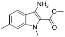 3-AMINO-1,6-DIMETHYL-1H-INDOLE-2-CARBOXYLIC ACID METHYL ESTER Struktur