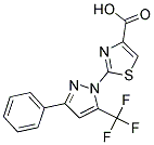 2-[3-PHENYL-5-(TRIFLUOROMETHYL)-1H-PYRAZOL-1-YL]-1,3-THIAZOLE-4-CARBOXYLIC ACID Struktur