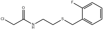 2-CHLORO-N-[2-[(2-FLUOROBENZYL)THIO]ETHYL]ACETAMIDE Struktur