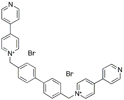 1,1'-[BIPHENYL-4,4'-DIYLBIS(METHYLENE)]BIS(4,4'-BIPYRIDINIUM) DIBROMIDE Struktur