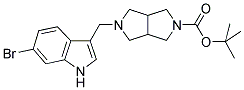 5-(6-BROMO-1H-INDOL-3-YLMETHYL)-HEXAHYDRO-PYRROLO[3,4-C]PYRROLE-2-CARBOXYLIC ACID TERT-BUTYL ESTER Struktur