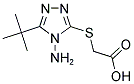 [(4-AMINO-5-TERT-BUTYL-4H-1,2,4-TRIAZOL-3-YL)SULFANYL]ACETIC ACID Struktur