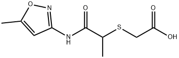 ([1-METHYL-2-[(5-METHYLISOXAZOL-3-YL)AMINO]-2-OXOETHYL]THIO)ACETIC ACID Struktur