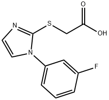 [[1-(3-FLUOROPHENYL)-1H-IMIDAZOL-2-YL]THIO]ACETIC ACID Struktur