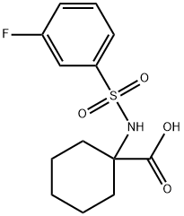 1-([(3-FLUOROPHENYL)SULFONYL]AMINO)CYCLOHEXANECARBOXYLIC ACID Struktur