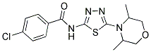 4-CHLORO-N-[5-(3,5-DIMETHYLMORPHOLIN-4-YL)-1,3,4-THIADIAZOL-2-YL]BENZAMIDE Struktur