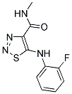 5-[(2-FLUOROPHENYL)AMINO]-N-METHYL-1,2,3-THIADIAZOLE-4-CARBOXAMIDE Struktur