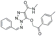 N-METHYL-5-[2-(4-METHYLPHENYL)-2-OXOETHOXY]-1-{[(1Z)-PHENYLMETHYLENE]AMINO}-1H-1,2,3-TRIAZOLE-4-CARBOXAMIDE Struktur