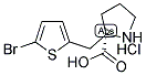 (R)-ALPHA-(5-BROMO-2-THIOPHENYLMETHYL)-PROLINE-HCL Struktur