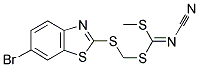 [(6-BROMOBENZO[D]THIAZOL-2-YLTHIO)METHYL] METHYLCYANOCARBONIMIDODITHIOATE Struktur