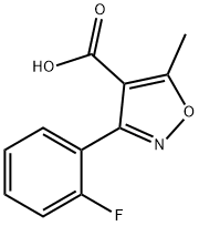 3-(2-FLUORO-PHENYL)-5-METHYL-ISOXAZOLE-4-CARBOXYLIC ACID Struktur