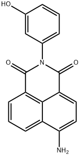 6-AMINO-2-(3-HYDROXY-PHENYL)-BENZO[DE]ISOQUINOLINE-1,3-DIONE Struktur